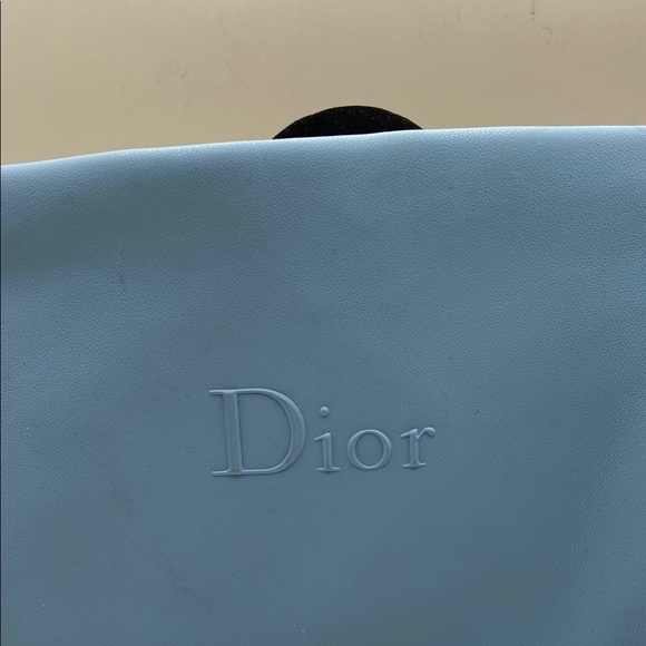 Dior Blue Cosmetic Case with Embossed Logo - Picture 1 of 3